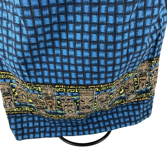 Vintage No Boundaries Tiki Button Up Shirt Adult Medium Hipster Punk Baggy Y2K - Picture 5 of 8